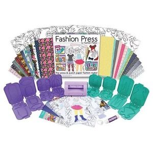 Kahootz Fashion Press by Fashion Plates Paper Fashion Maker Design Kit 2017 used